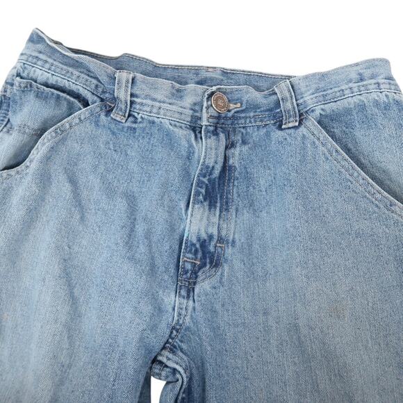 Vintage 90s Arizona Jeans Co Carpenter Blue Denim Baggy Jeans Mens 32x30 - Picture 2 of 7